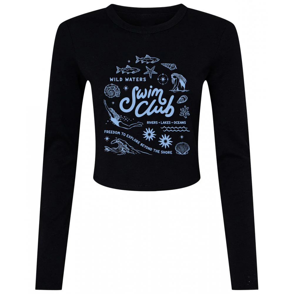 Swim Club Micro Rib Long Sleeved Tee - Image 6
