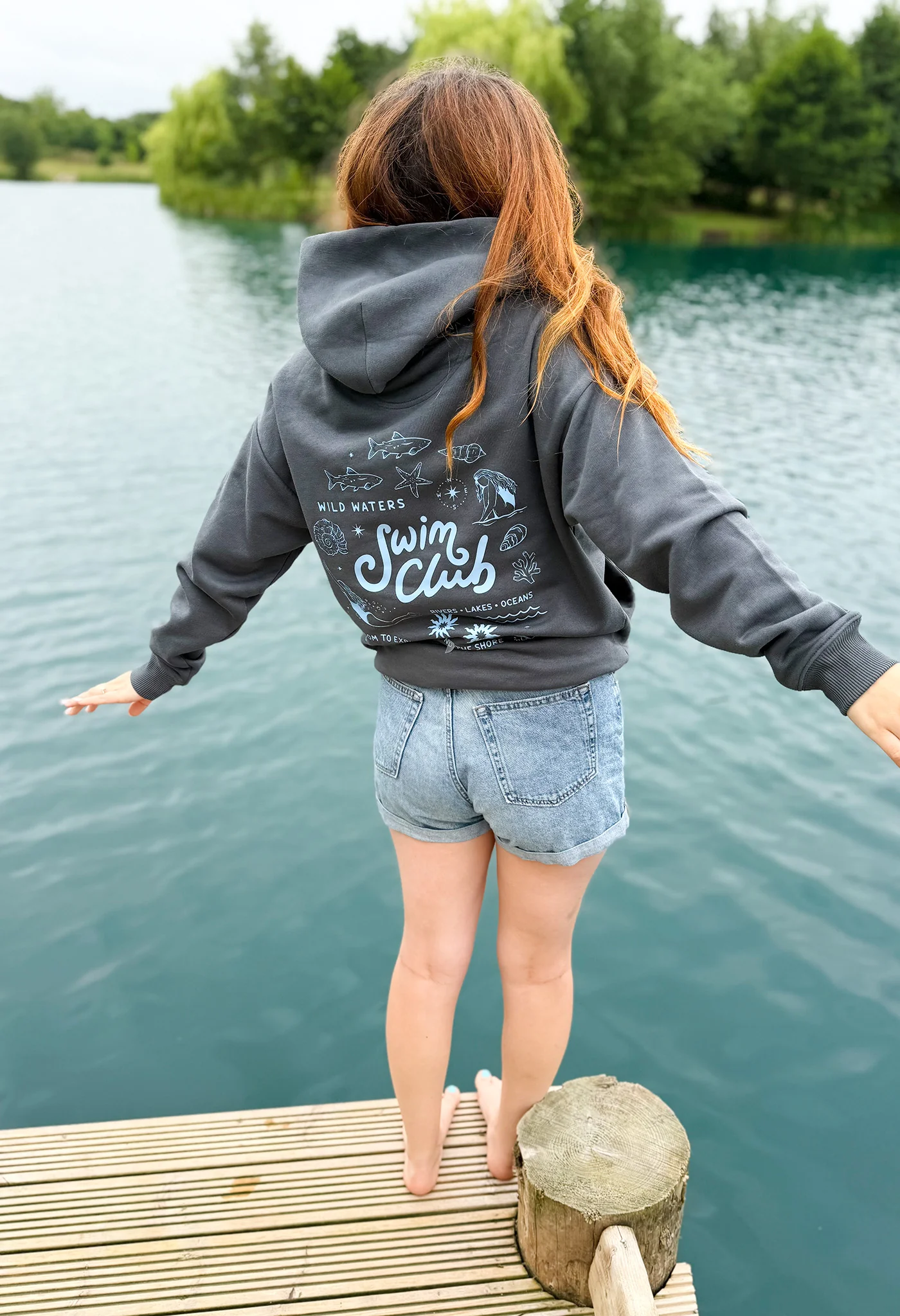 Swim Club Oversized Organic Cotton Hoodie - Image 3