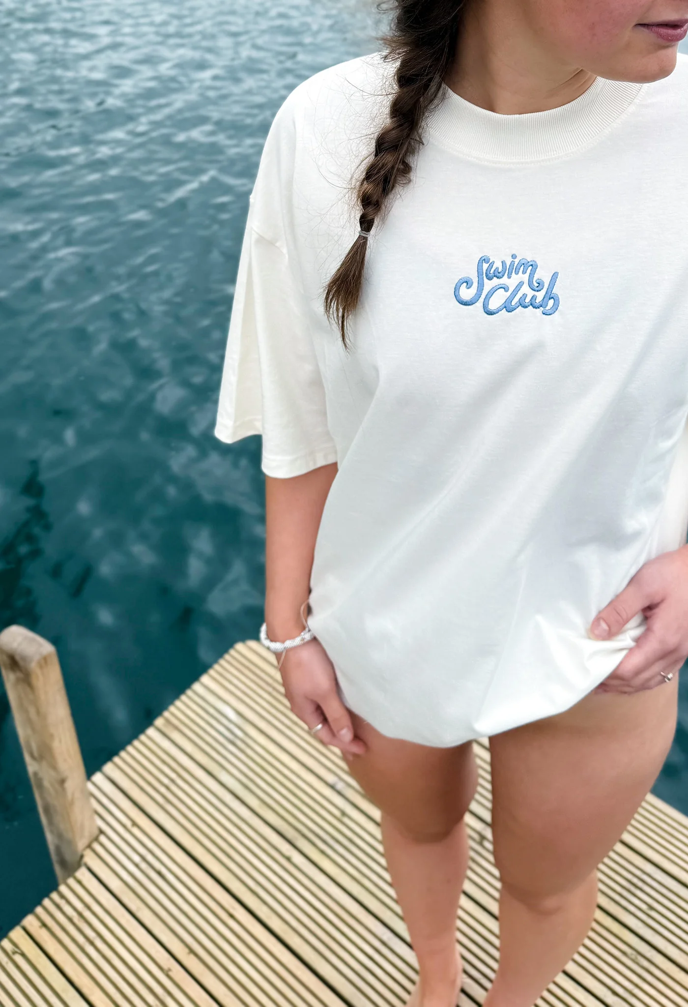 Swim Club Oversized Organic Cotton T-Shirt - Image 3