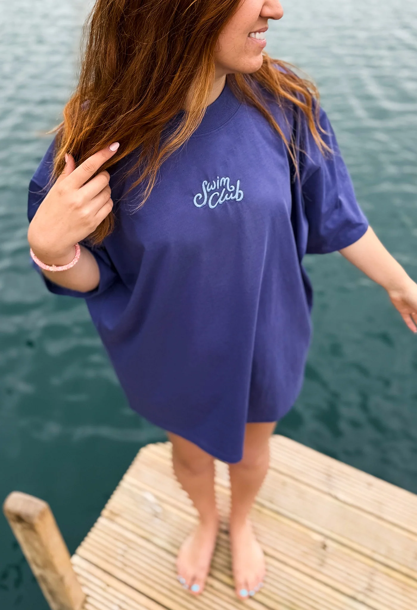 Swim Club Oversized Organic Cotton T-Shirt - Image 8