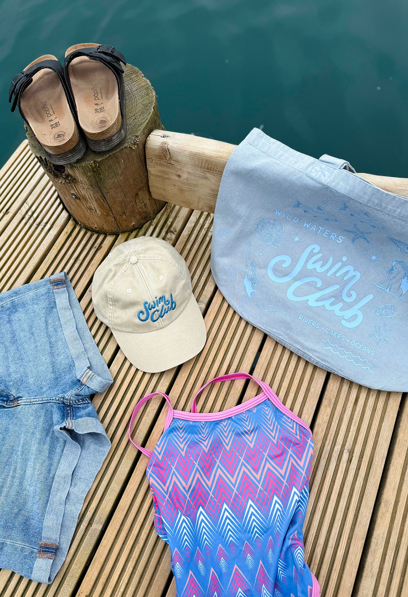 Swim Club Vintage Recycled Cotton Beach Bag - Image 3