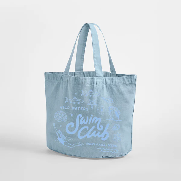 Swim Club Vintage Recycled Cotton Beach Bag - Image 4