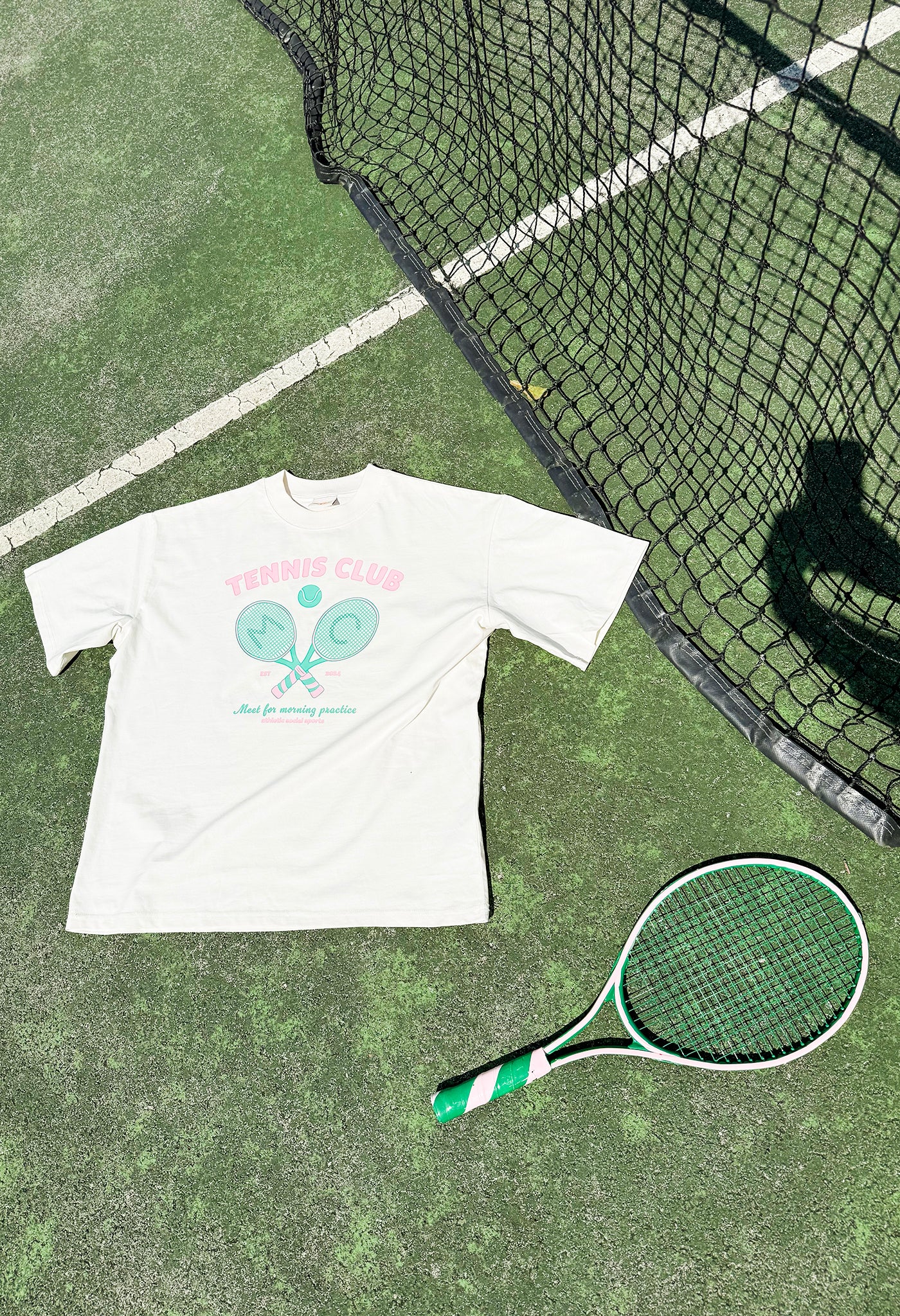 Tennis Club Oversized Organic Cotton T-Shirt - Image 6