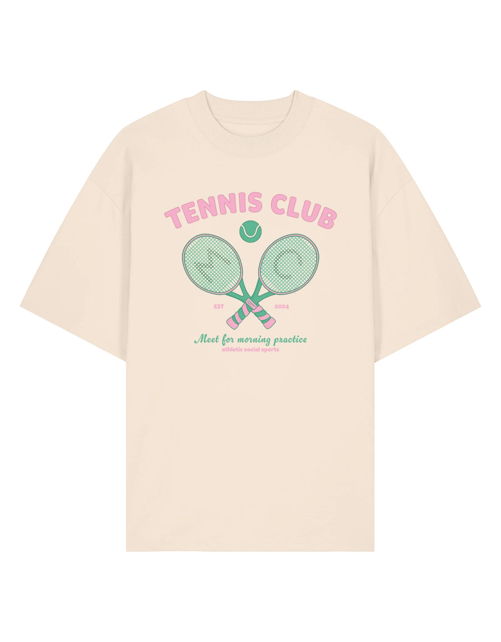 Tennis Club Oversized Organic Cotton T-Shirt - Image 7