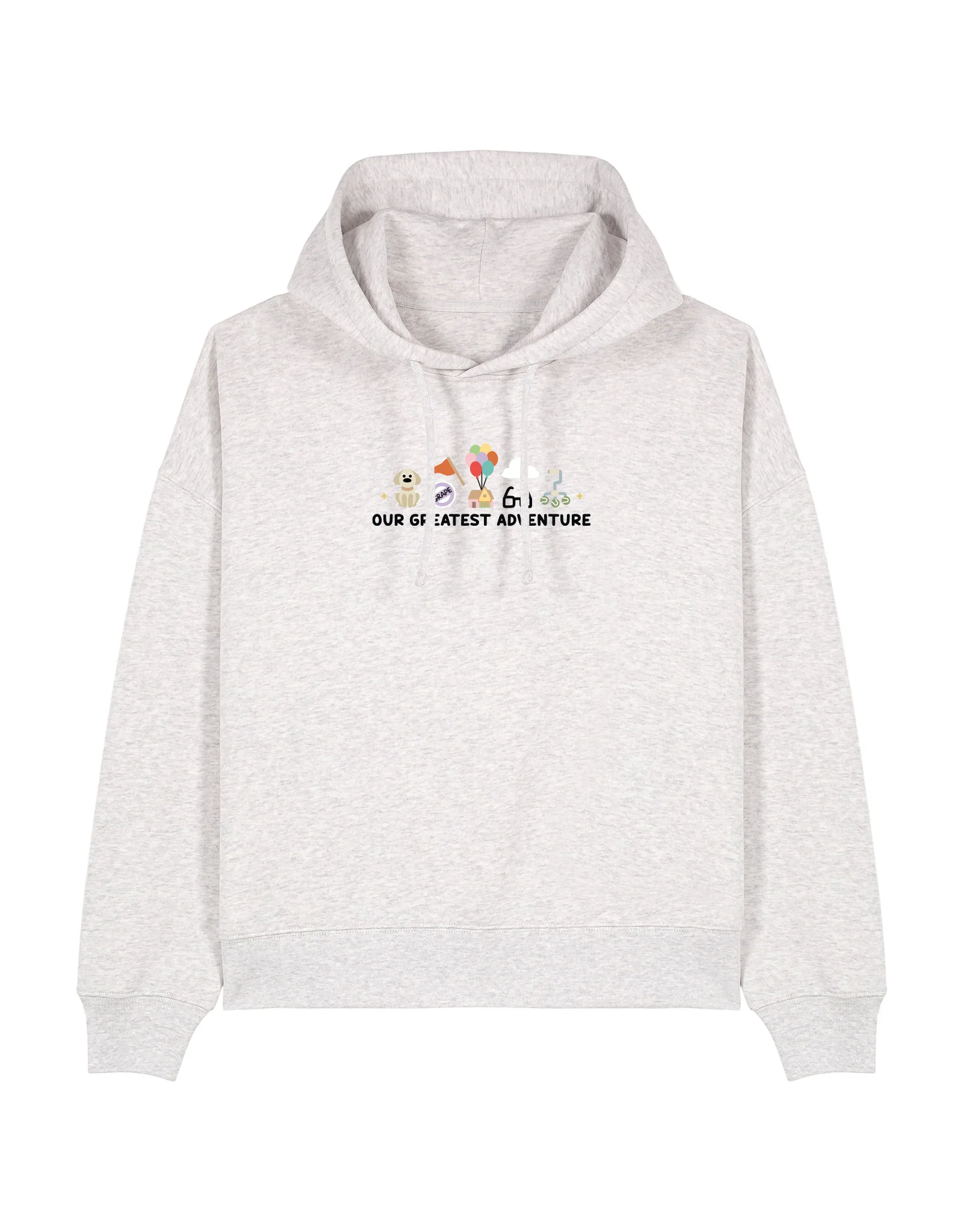 Up Embroidered Boxy Organic Cotton Hoodie - Image 3