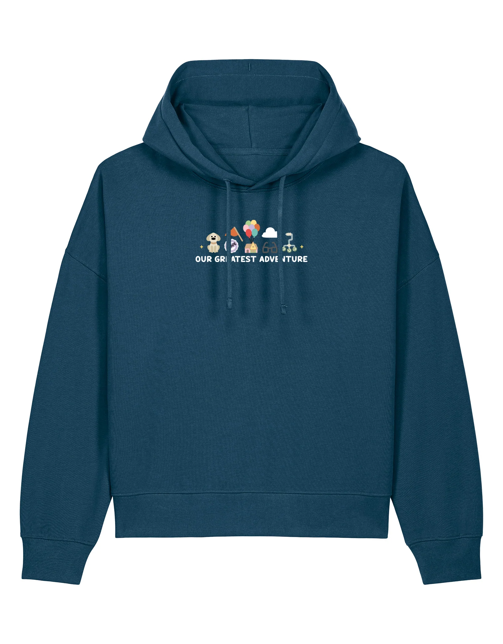 Up Embroidered Boxy Organic Cotton Hoodie - Image 4