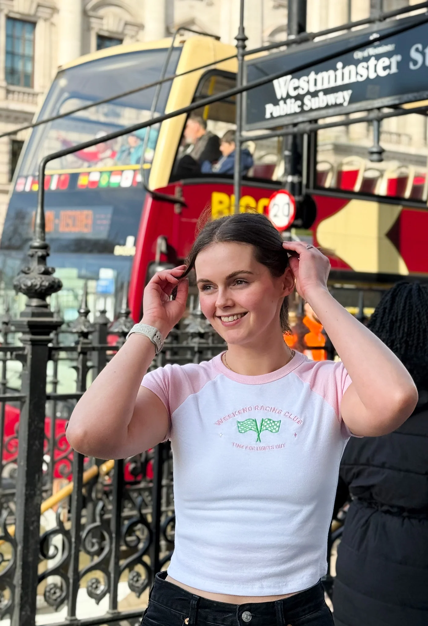 Weekend Racing Club Embroidered Micro Rib Baby Tee - Image 4