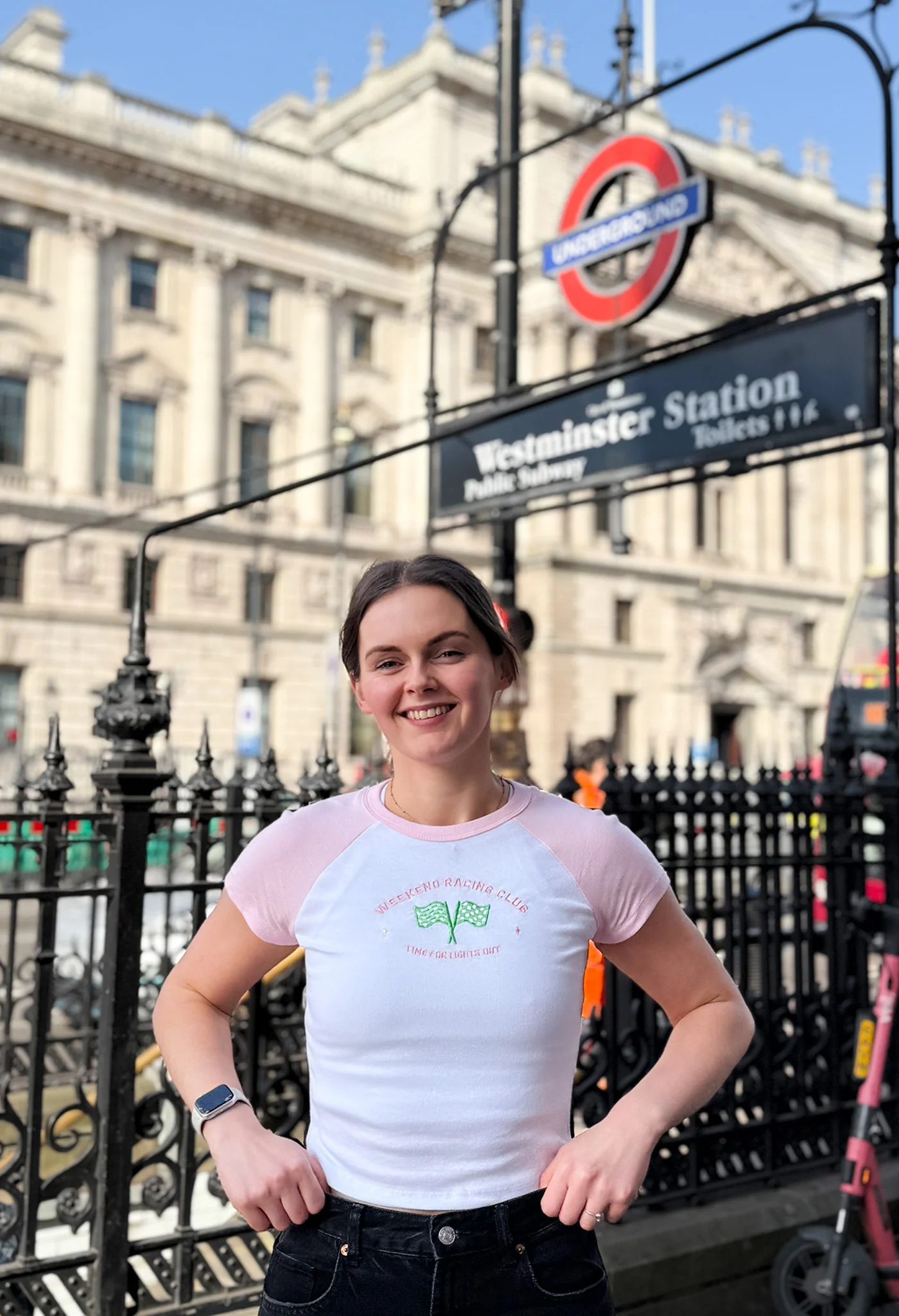 Weekend Racing Club Embroidered Micro Rib Baby Tee - Image 5