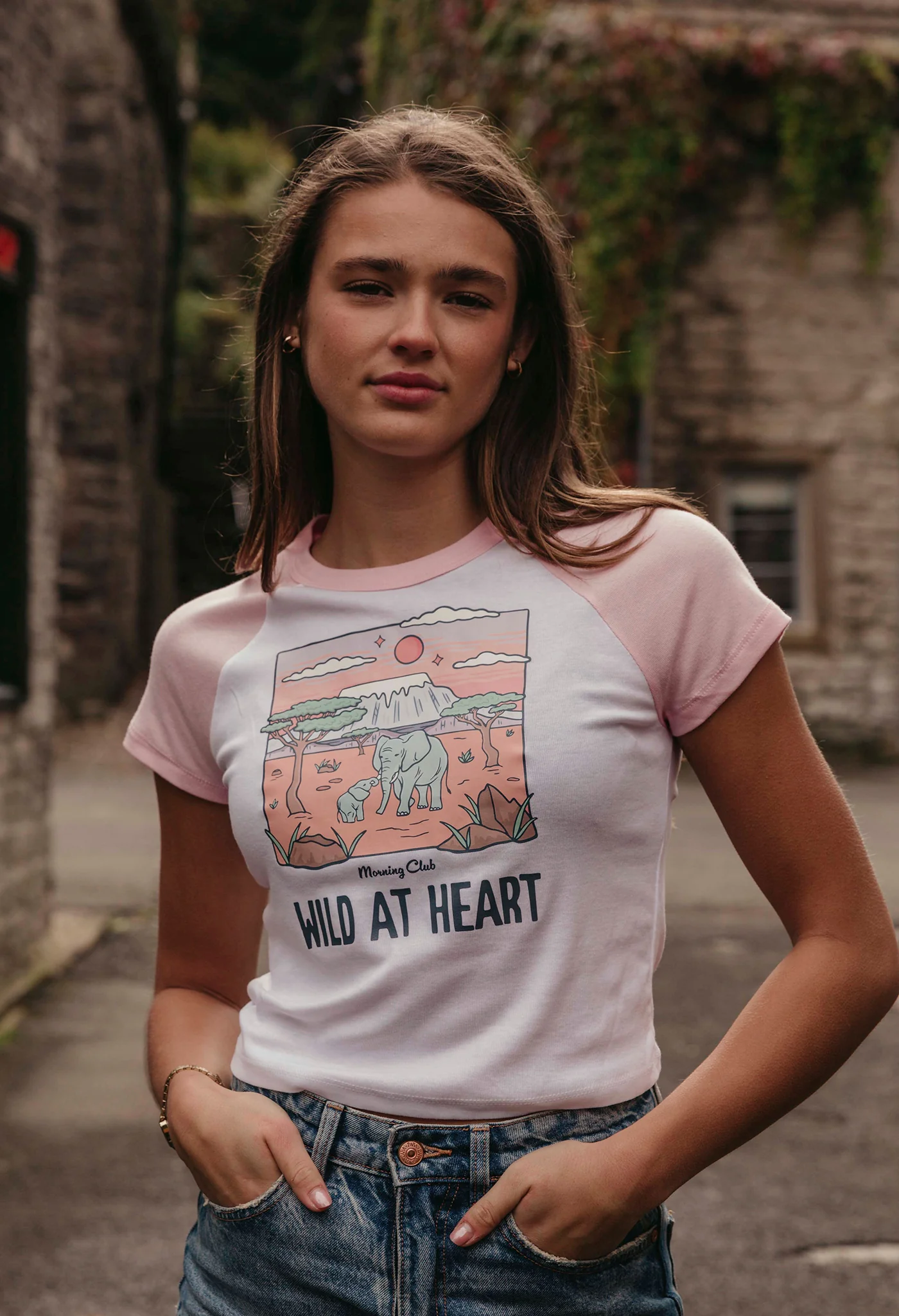 Wild At Heart Printed Micro Rib Baby Tee - Image 3